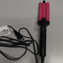 FARERY Mini Hair Crimper 3 Temperature Adjustable, 3 Barrel Curling Iron for Short Hair, Hair Waver for Women Beach Waves, 1/2 Inch Travel Size, Dual Voltage, Pouch Bag