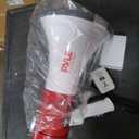 Pyle 50W Megaphone Bullhorn with Siren & Detachable Microphone - Portable Lightweight Design, Rechargeable Battery, 1600 Yards, Ideal for Police, Cheerleading & Outdoor Events, White