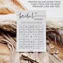 GardenCity Bridal Shower Gift Bingo, Bridal Shower Games for 50 Guests, Prefilled with Perforated Calling Card, Minimalist