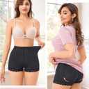 AOSBOEI Women Butt Lifter Panties Padded Shapewear Hip Enhancer Pads Shorts Seamless Underwear Tummy Control Boyshorts (Black, S)