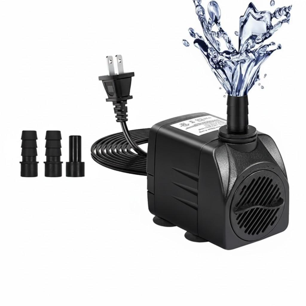 Fountain Pump, Submersible Water Pump Outdoor, Ultra Quiet Water Fountain Pump for Pond Waterfall, Fish Tank, Aquarium, Hydroponics