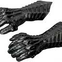 WARRIORPOINT Medieval Black Nazgul unisex-adult Gauntlets Mild Steels Armor Gloves Crusader LARP Gauntlets Pair Replica Costume