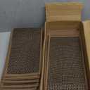 GOYLSER Rubber Backed Jute Carpet Stair Treads Mats, 15 Pack Basement Safety Stair Rug Step Pads, Non Slip Stairway Covers, 8"x30", Light Brown (Set of 15)