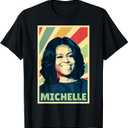 History And Politics Store Michelle Obama Vintage Colors Retro T-Shirt XL