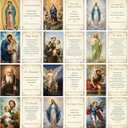 Catholic Prayer Cards Sets - 240 Pcs Religious Holy Prayer Cards Gifts Catholic Saints Tracts Inspirational Christian Gift for Women Men Sunday School Church Bible Study 4 x 2.6 inches
