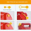 Gas Can Spout Replacement Set, Gas Can Nozzle Old Style Easy to Install, Flexible Pour Nozzle Suitable for Most 1/2/5/10 Gallon Oil Cans (6 Kit-Yellow)