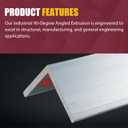 CNQLIS 13" Aluminum Angle Stock, 1.5"x1.5"x 1/8" Aluminum Angle Iron, 6061Aluminum, 1/8" Thick 2PCS