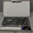 Trueque Wireless Keyboard and Mouse Combo - Full-Size Quiet Keyboard with Palm Rest, Phone Holder, Multimedia Keys, Power Switch, Compatible with Windows, Chrome OS, PC, Laptop (Batteries Included) (Black)