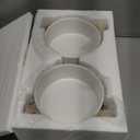 Elevated Ceramic Dog Bowl Set - Raised Dog Bowls with Non-Slip Bamboo Stand - Dog Food and Water Bowl Set - Double Dog Feeding Bowls - Suitable for Small and Medium Dogs - 28.74 OZ - 3.6 CUPS - 850 ML (White)