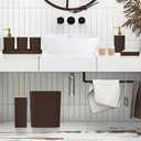 XLHOMO Bathroom Accessories Set - Gorgeous Bathroom Set, 10PC Brown Bathroom Accessories, Bathroom Accessory Set, Toilet Brush, Trash Can, Qtip Holder Dispenser & Soap Dispenser