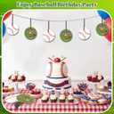 36 Pcs Baseball Party Decoration, 7 Inch Baseball Hand Fan Party Favor Birthday Centerpiece DIY Signed Hand Fan Sport Table Topper for Sport Ball Gift Support Match Athletes Parade Float