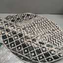 Moroccan Round Rug 3ft, Black Distressed Entryway Rug Non-Slip Circle Rug, Washable Non-Shedding Throw Rugs Indoor Door Mat for Bedroom Bathroom Kitchen Laundry Room Nursery