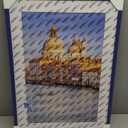 wyooxoo 20x28 Picture Frame Dark Blue Made Of Solid Wood Photo Frames Display Pictures 16x24 with Mat or 20x28 Without Mat Colorful Frame For Horizontal Vertical Wall Mounting