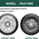 (4 Pack) Lawn Mower Wheels Kit Compatible with Honda HRR216 HRS216 HRT216 Walk Behind Lawn Mower - 2 Rear Wheels Replaces 42710-VE2-M02ZE + 2 Front Wheels Replace for 44710-VL0-L02ZB