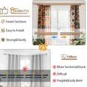KAMANINA 1 Inch Wood Double Curtain Rods for Windows 72 to 144 Inches (6-12 Feet), Heavy Duty Decorative Drapery Rods 66 to 120 inch, Wood Grain Leaf Pattern Finials