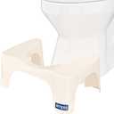 Squatty Potty Simple Bathroom Toilet Stool, Buttercream 7", Ergonomic Stool Posture-Enhancing Bathroom Footrest for Improved Digestion & Constipation Relief