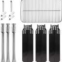 BBQ-PLUS Grill Replacement Parts for Char-Broil Classic 360 3-Burner 463773717 Gas Grill G320-0200-W1A Grill Burner G215-0203-W1 Heat Tent Stainless Steel Cooking Grate Adjustable Crossover Tube