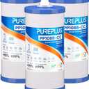 PUREPLUS 5 Micron 10" x 4.5" FXHTC Whole House Sediment and Carbon Water Filter Replacement Cartridge for GE GXWH40L, GXWH35F, GNWH38S, Culligan RFC-BBSA, WRC25HD, RFC-BB, PP10BB-CC, WFHD13001, 3Pack