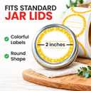 2 x Canning Labels Dissolvable Stickers for Mason Jars and More (2" Round 200/roll) Canning Supplies Washes Off in Seconds Like Magic - Jar Labels Homemade Jam, Jelly, and More (Amber)