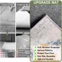 WTHYGB Office Chair Mat for Hardwood Floor Abstract Washable Desk Throw Rug for Rolling Chair Non-Slip Computer Chair Protector 48x60 (Blue Yellow)