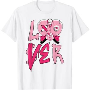 Pink Loser Lover Pink Drip Heart Matching Tee for Men Women T-Shirt, Size 3XL