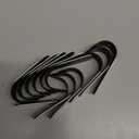 Adhesive Hooks,12 Pcs, Heavy Duty Hold 12Lbs, Stainless Steel Black Wall Hanger, Adhesive Hanger for Hanging, Metal Sticky J Strip Hooks, for Hat, Coat, Picture, Backpack, Garage