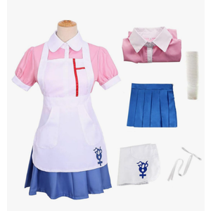 Cosplay Costume Cosplay Dress Nurse Maid Outfit with Arm Leg Sleeve Breastpin for Women. Size S