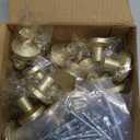 20 Pack Champagne Bronze Cabinet Knobs Zinc Round Knobs for Kitchen, Bathroom, Closet, and Dresser