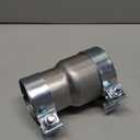 2 to 2.5 Inch Exhaust Adapter, 2" ID to 2.5" ID Exhaust Reducer Connector Pipe with Clamp