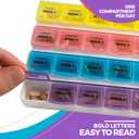 Monthly Pill Organizer - 28 Day Monthly Pill Planner to Separate Pills & Vitamins Week to Week, Travel Medication Reminder Daily Monday to Sunday Compartments