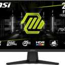 MSI MAG 244F 24' FHD (1920 x 1080) IPS Gaming Monitor, 200Hz, 0.05ms GTG, HDR Ready, AMD FreeSync Premium, Eye Care, AI Vision, Tilt Adjustable, Frame-Less, HDMI 2.0b & DP 1.2a, Vesa Mount, Black