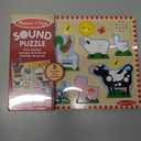 Melissa & Doug Farm Animals Sound Puzzle - Wooden Peg Puzzle with Sound Effects (8 pcs)