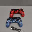 KDYGPDCT 2 Pack Wireless Controller for PS4,Remote Controller with 6-Axis Motion Sensor, Sensitive Touch Pad, Built-in Speaker & Headphone Jack, Compatible with PlayStation 4/Pro/Slim/PC