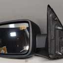 Driver Side Mirror Compatible with 2013-2018 Dodge Ram 1500 2500 3500 Mirrors with Heated Puddle Lamp Temperature Sensor Tuning LED Signal Power Fold Textured Black(10+2Pins), Left Driver Side-12 Pins