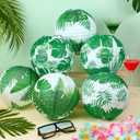 Panelee 12 Pcs Tropical Party Decorations Palm Leaves Paper Lanterns 8 Inch Hawaii Luau Summer Hanging Round Lanterns Decorations for Tropical Party Indoor Outdoor Decor