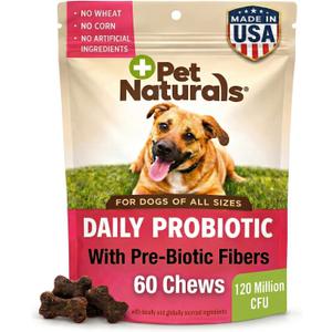 Pet Naturals Daily Probiotic Soft Chews for Dogs, Digestive and Immune Support Supplement, 1 Billion CFU Per Chew, Duck, 60 Count