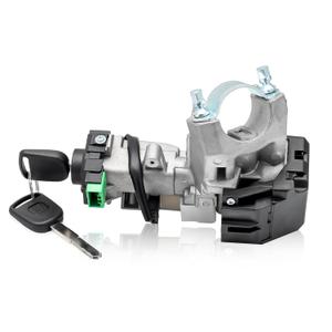 Ignition Assembly - Ignition Lock Cylinder & Housing with 2 Keys (with Chip) Compatible with Honda Civic 1.3L 2003-2005, Honda Civic 1.7L 2001-2005 Ignition Switch Lock Cylinder