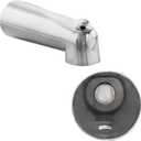 SENTO Silver Universal Bathroom Tub Spout with Diverter, Durable Heavy Duty Metal Bathtub Faucet with Shower Diverter - 7 Inches 1/2" IPS Inside Thread, Polished Chrome