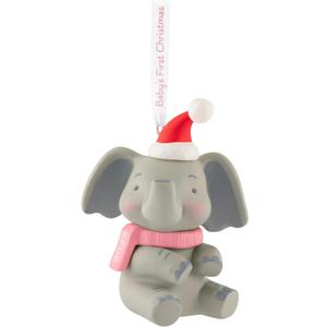 Hallmark Keepsake Christmas Ornament 2025, Baby Girl's First Christmas Elephant 2025