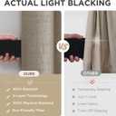 Joydeco Blackout Curtains 72 Inches Long 2 Panels Burg, Room Darkening Curtains for Bedroom, 100% Black Out Textured Thermal Drapes Privacy Protection 2 Panels Set(W52 x L72 Inch, Linen)
