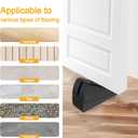 4 Pack Adjustable Spring Door Stoppers Heavy Duty, 3 Inches High Tall Large Metal Door Wedge Stopper, Strongest Rubber Doorstop for Bottom of Doors, Stainless Steel Doorstop for Any Heavy Doors