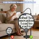 10X Floor Magnifying Glass with Light and Stand,360 Flexible Gooseneck Floor Magnifying Lamp,3 Light Modes,Height Adjustable,Hands Free Magnifier for Reading,Close Work,Craft,Sewing for Seniors