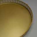 Wenqik Gold Cake Stand 18 Inch Metal Round Cupcake Dessert Stand with Cake Cutting, Spatula Xmas Cupcake Pastry Display Candy Holder Display for Wedding Birthday Party