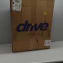 Drive Medical 10257BL-1 4 Wheel Rollator Walker With Seat, Steel Rolling Walker, Height Adjustable, 7.5" Wheels, Removable Back Support, 300 Pound Weight Capacity, Blue