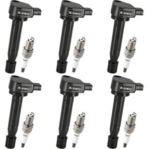 UF242 Ignition Coil Packs and Iridium Spark Plugs Compatible with Honda Accord Odyssey Acura TL RL CL 3.0L 3.2L 3.5L V6