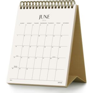 Jotsome Desk Calendar 2026-2027, Small Standing Flip Desktop Calendar From Now to June 2027 for Home and Office, Easy Organizing (Yellow, Small)