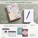 NLT Holy Bible Everyday Devotional Bible for Women New Living Translation, Vegan Leather, Pink Floral Printed, Flexible Daily Bible Reading Plan Options (NLT Womens Devo Editions)