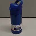 THERMOS FUNTAINER 12 Ounce Stainless Steel Vacuum Insulated Kids Straw Bottle, Blue (Navy)