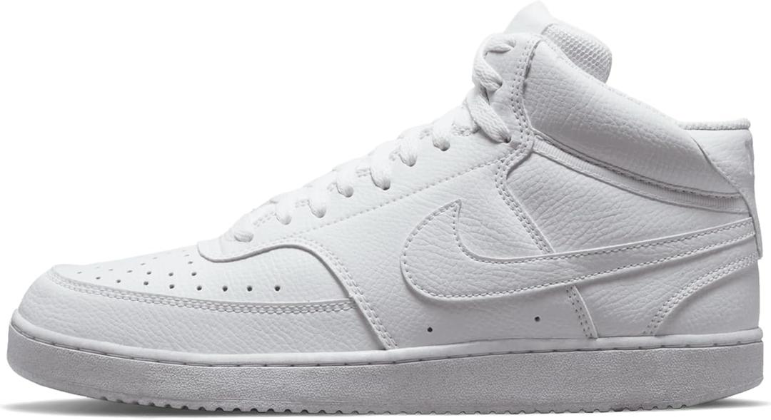 Nike Men's Court Vision Mid Next Nature Shoes, White/White-White, 11