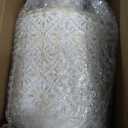 Flower Vase Rustic Metal Vase, 10.2" Vintage White and Gold Distressed Vase for Farmhouse Home Décor Artificial Flowers and Centerpieces